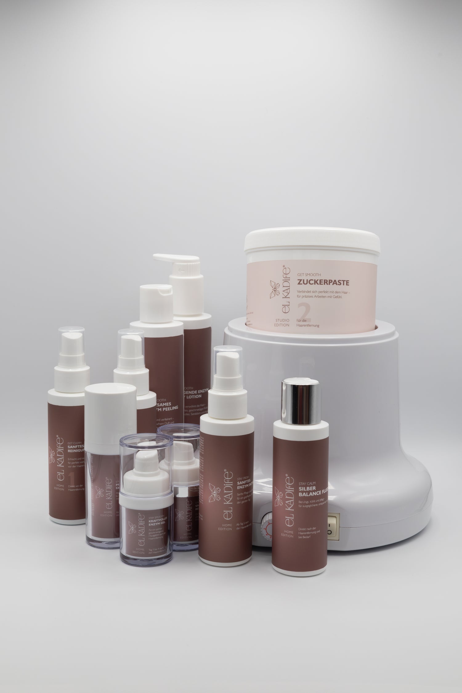 el Kadife Starter Paket für professionelles Sugaring mit Zuckerpaste, Enzympflege und AfterCare System
